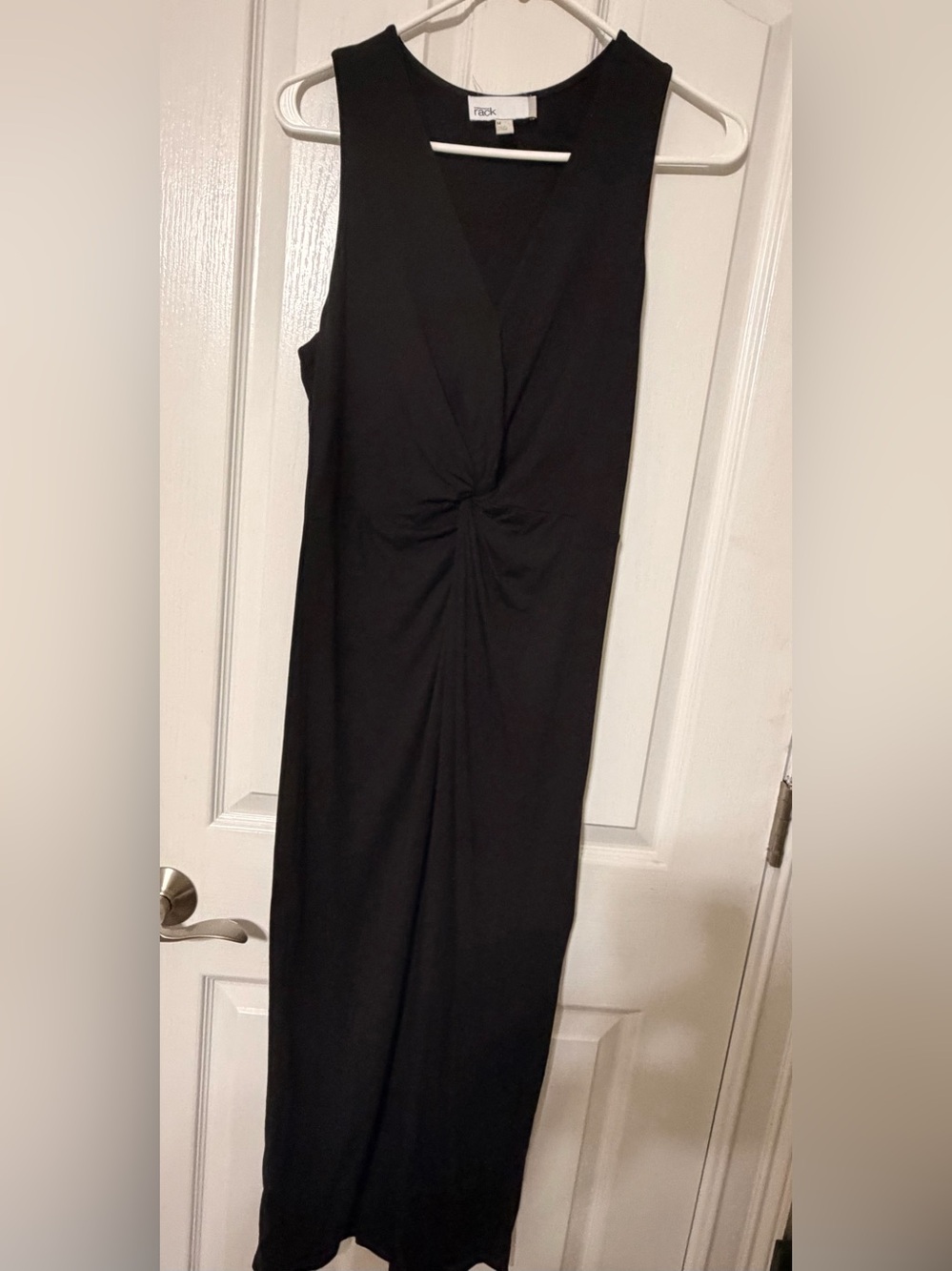 Nordstrom Rack Black Sleeveless Twist-Detail Maxi Dress